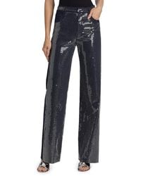 Cinq À Sept - Kayle Sequined Denim Straight Pants - Lyst