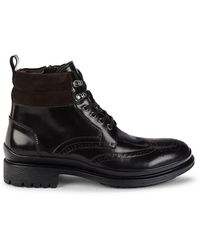 Saks Fifth Avenue - Tyson Wingtip Brogue Leather Oxford Boots - Lyst