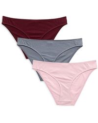 Skin - 3-piece Pima Cotton Bikini Panty Set - Lyst