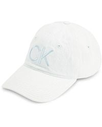 Calvin Klein - Logo Embroidered Denim Baseball Cap - Lyst