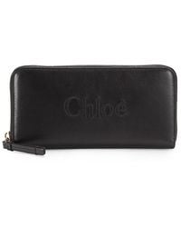 【CHLOE】ブラック Banana ジップウォレット Chloé Black Banana Zipped Wallet Chloe