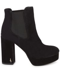 sam edelman abella platform suede booties