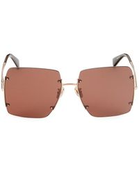 Max Mara - 60mm Square Sunglasses - Lyst