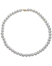 Belpearl - 14k Yellow Gold & 8-8.5mm Akoya Pearl Necklace - Lyst