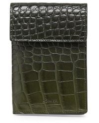Ashya - Logo Leather Lanyard Passport Holder - Lyst