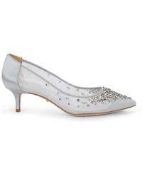 Badgley Mischka Crystal Embellished Kitten-heel Pumps - Metallic