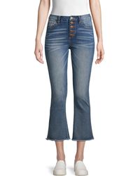 Miss Me High-rise Cropped Boot-cut Jeans - Blue