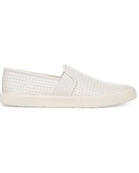 Vince - Woven Embossed Leather Slip On Sneakers - Lyst
