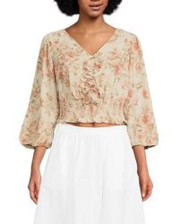 Walter Baker - Stefanie Floral Croptop - Lyst