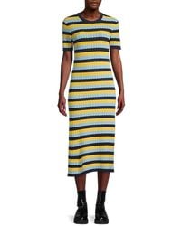 Jason Wu - Striped Knit Midi-dress - Lyst