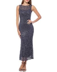 Marina - Sequin Lace Sheath Dress - Lyst