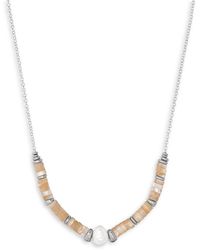 Kendra Scott - Lila Rhodium-plated, Mother Of Pearl & 6-11mm Baroque Cultured Freshwater Pearl Necklace - Lyst