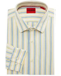 HUGO - Kenno Striped Slim Fit Dress Shirt - Lyst