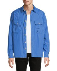 Paul Smith - Flap Pocket Cotton Blend Overshirt - Lyst