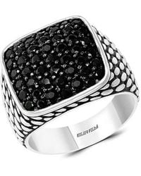 Effy - Sterling Silver & Black Spinel Band Ring - Lyst