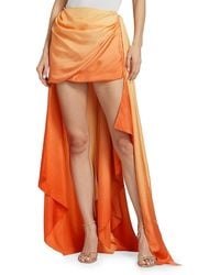 Zimmermann - Tranquillity Gradient Silk High-Low Mini Skirt - Lyst