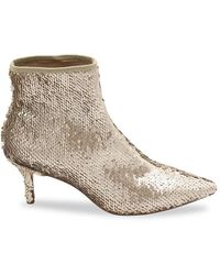 Charles David Amstel 3 Sequin Point Toe Booties - Blue