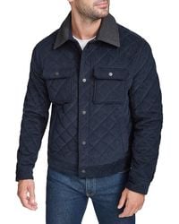 Cole Haan - Diamond Quilted Corduroy Trucker Jacket - Lyst