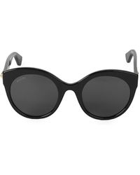 Gucci Round Black Ladies Sunglasses - GG0028S-001 Mm Sunglasses