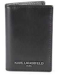Karl Lagerfeld - Bi Fold Leather Card Case - Lyst