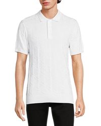 Karl Lagerfeld - Textured Knit Polo - Lyst
