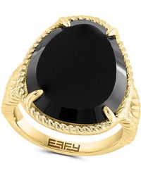 Effy ENY - 14k Goldplated Sterling Silver & Onyx Ring - Lyst