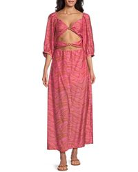 ViX - Diani Eleanor Print Silk Blend Maxi Dress - Lyst