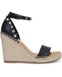 steven by steve madden presto leather wedge sandals