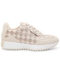 DKNY - Naples Monogram Low-Top Sneakers - Lyst