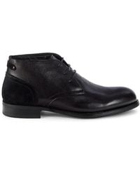 Zanzara Tanner Leather & Suede Chukka Boots - Black
