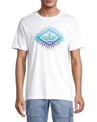 Hurley Wave Tripper Logo Graphic T-shirt - White