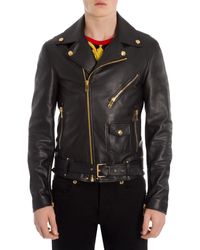 versace nappa leather biker jacket