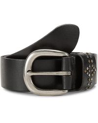 Frye - Studded Trim Leather Belt - Lyst