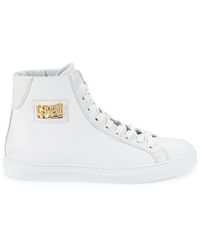 Class Roberto Cavalli - High Top Leather Sneakers - Lyst