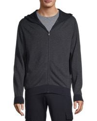 Vince - Birdseye Wool-Cotton Full-Zip Hoodie - Lyst
