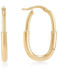 Saks Fifth Avenue - 14K Oval Hoop Earrings - Lyst