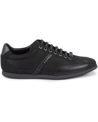 hugo boss black leather sneakers