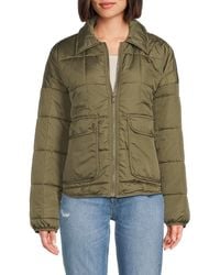 Noisy May - Flora Quilted Puffer Jacket - Lyst