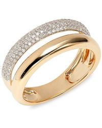 Saks Fifth Avenue - 14k Yellow Gold & 0.32 Tcw Diamond Pavé Ring - Lyst