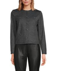 Saks Fifth Avenue - Ladylike Crewneck Herringbone Jacket - Lyst