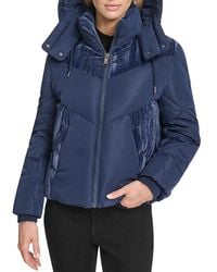 Andrew Marc - Tayte Mixed Media Hooded Puffer Jacket - Lyst