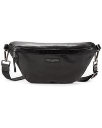 Karl Lagerfeld - Logo Leather Belt Bag - Lyst