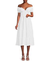 WeWoreWhat - Smocked Midi Tiered Dress - Lyst