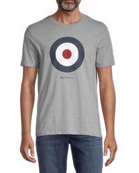 Ben Sherman Target Graphic Heathered T-shirt - Grey