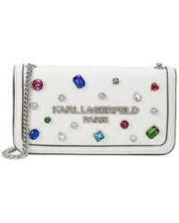 Karl Lagerfeld - Kosette Leather Wallet On Chain - Lyst