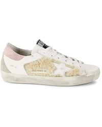 Golden Goose - Leather & Shearling Trim Sneakers - Lyst