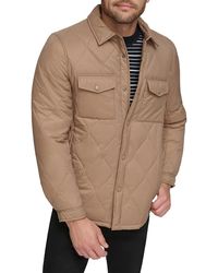 Calvin Klein - Water Resistant Quilted Shirt Jacket - Lyst