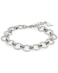 Sterling Forever - Rhodium Plated Molten Chain Bracelet - Lyst