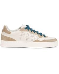 P448 - Bali Suede Trim Perforated Leather Low-top Sneakers - Lyst