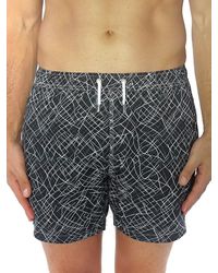 Bertigo Print Swim Shorts - Black